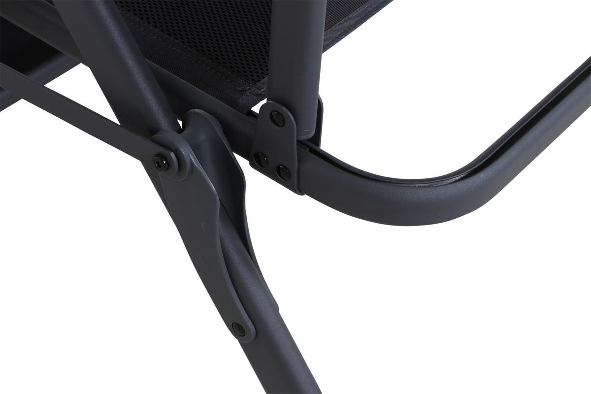 Sonnenliege Premium Aluminium, Verstellbar - Anthrazit, KONVENTIONELL, Textil/Metall (75/123/91cm) - Siena Garden