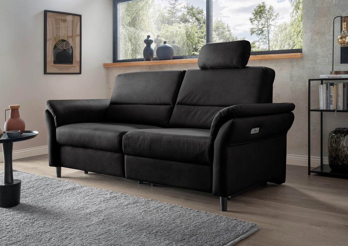 3-Sitzer-Sofa Cavoli, Schwarz B: 192 cm - Schwarz, MODERN, Textil (192/90/89cm) - Livetastic