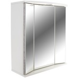 Spiegelschrank Verona B: 65cm, Weiß + Betonoptik - Weiß, KONVENTIONELL, Glas/Holzwerkstoff (65/70/21cm)