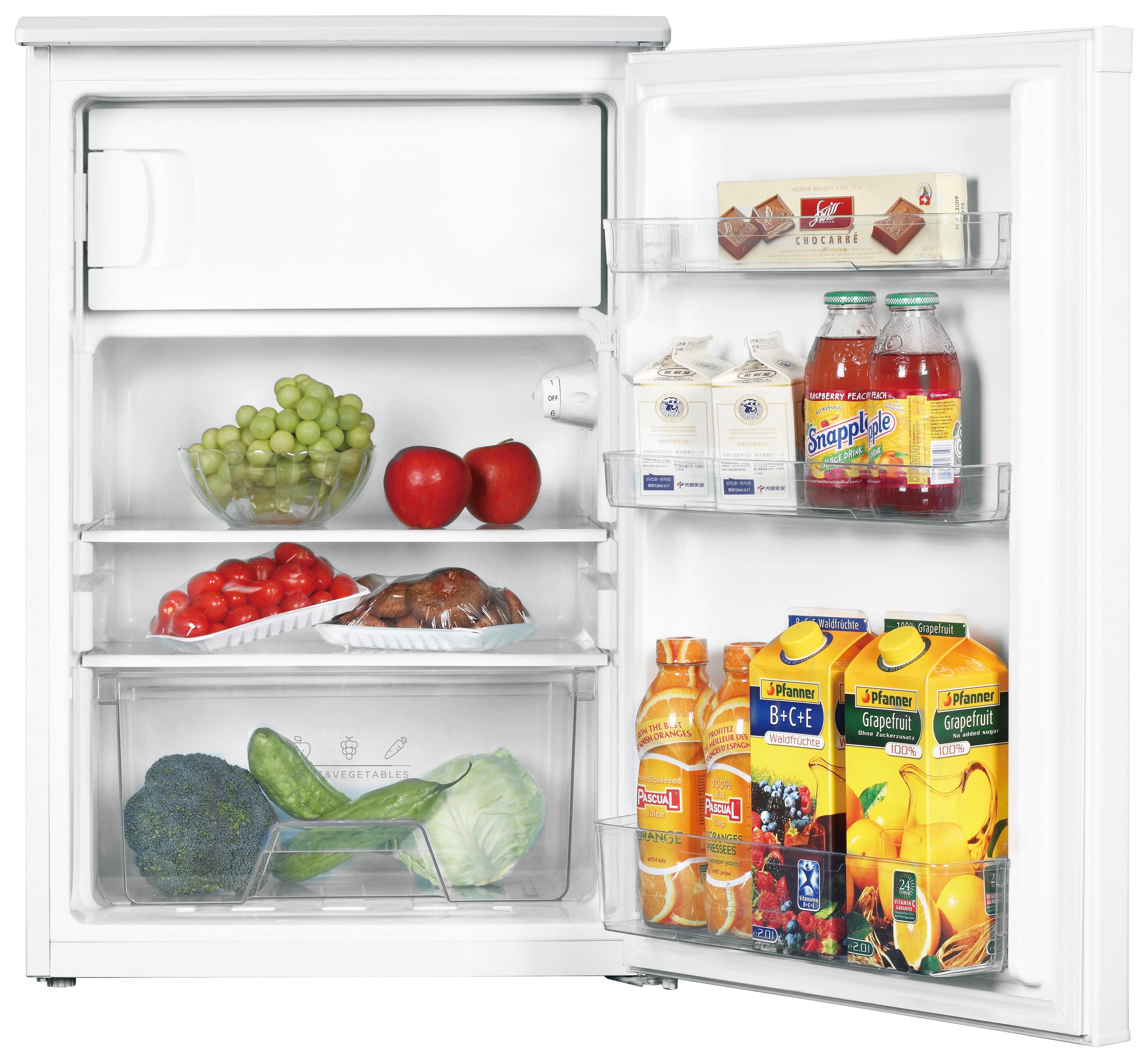 Kühlschrank Weiß 97 L Freistehend Mit Gefrierfach - Weiß, Basics, Glas/Kunststoff (55,3/84,5/57,4cm) - Silva Schneider