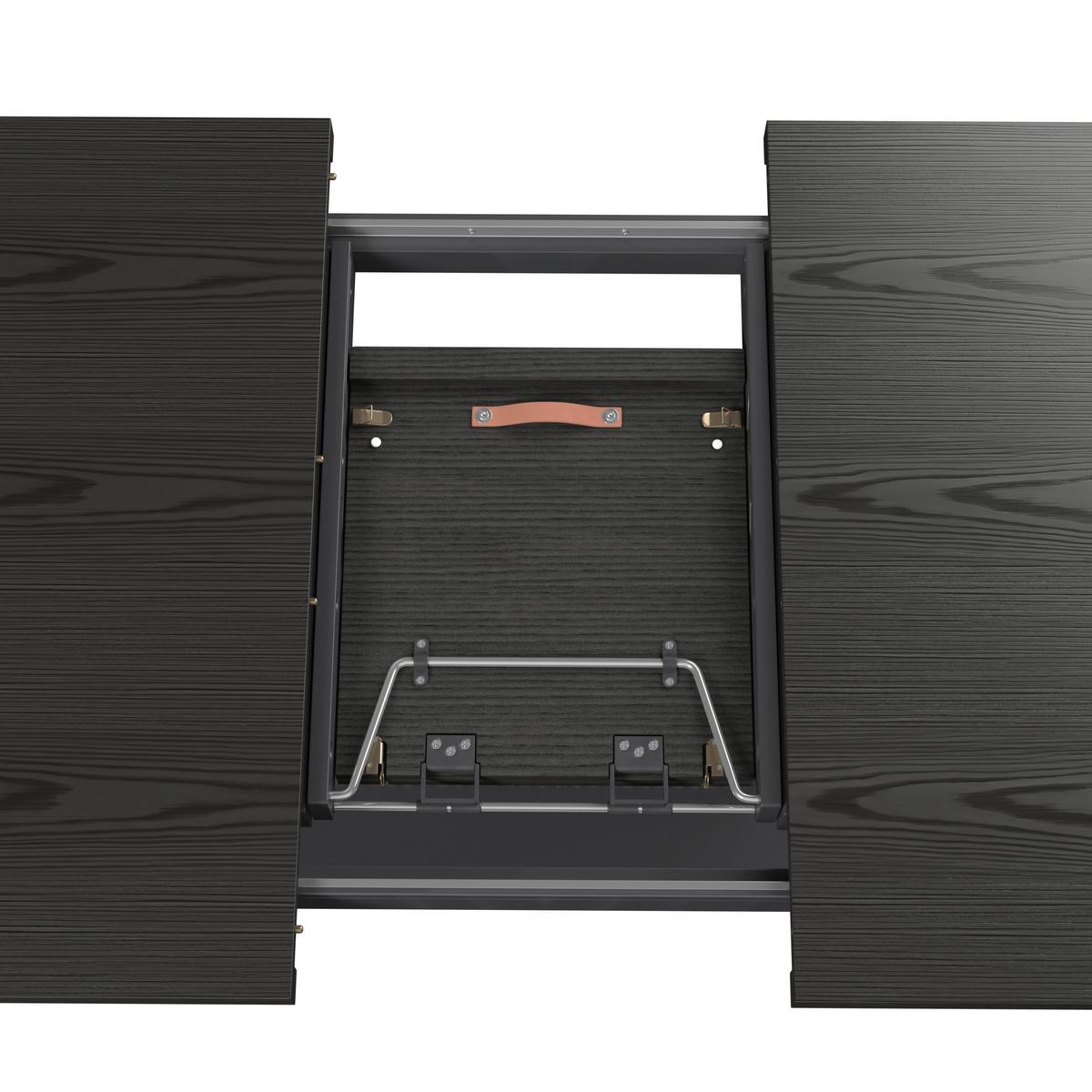 ROZŤAHOVACÍ STÔL AMADO 200X90 CM - čierna/farba vlašského orecha, Modern, kov/drevo (200/76/90cm) - Bessagi Home