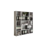 Aktenregal Office Edition Grau B: 172,6cm - Silberfarben/Grau, MODERN, Holzwerkstoff (172,6/185,6/33cm) - MID.YOU