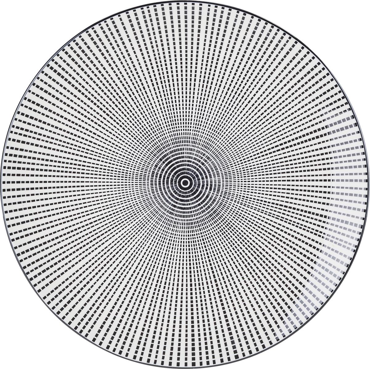 MĚLKÝ TALÍŘ Shiva - bílá/černá, Lifestyle, keramika (26/2,5cm) - Modern Living