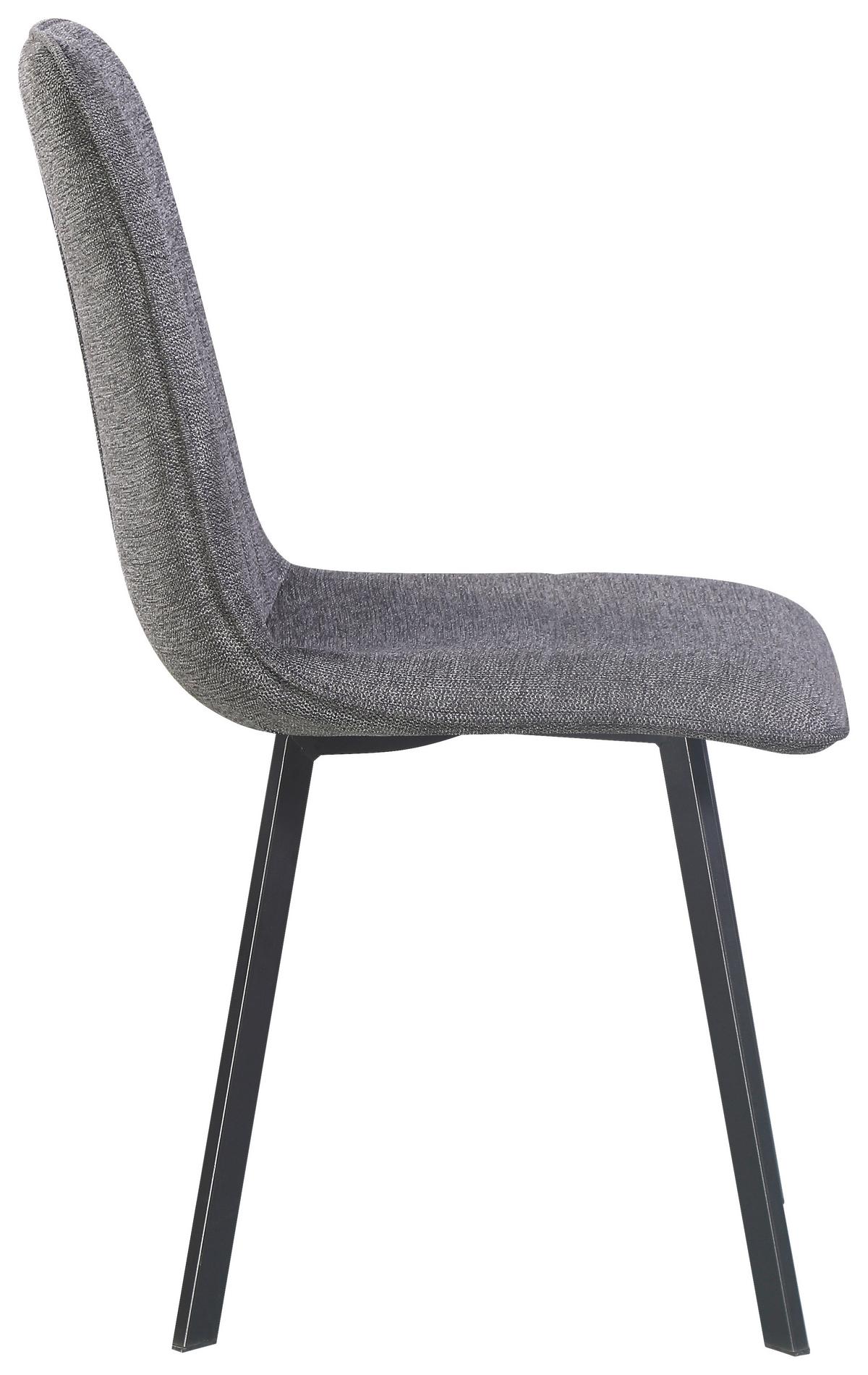Tischgruppe Mackay 5-tlg. Metall/textil Grau, B: 140cm - Grau, KONVENTIONELL, Holzwerkstoff/Textil (140/46/75/88/80/57cm) - MID.YOU