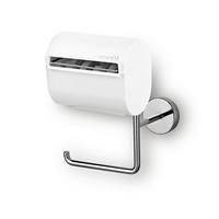 Toilettenpapierhalter Bideo - Weiß, Basics, Kunststoff/Metall (12,6/8/18,1cm)