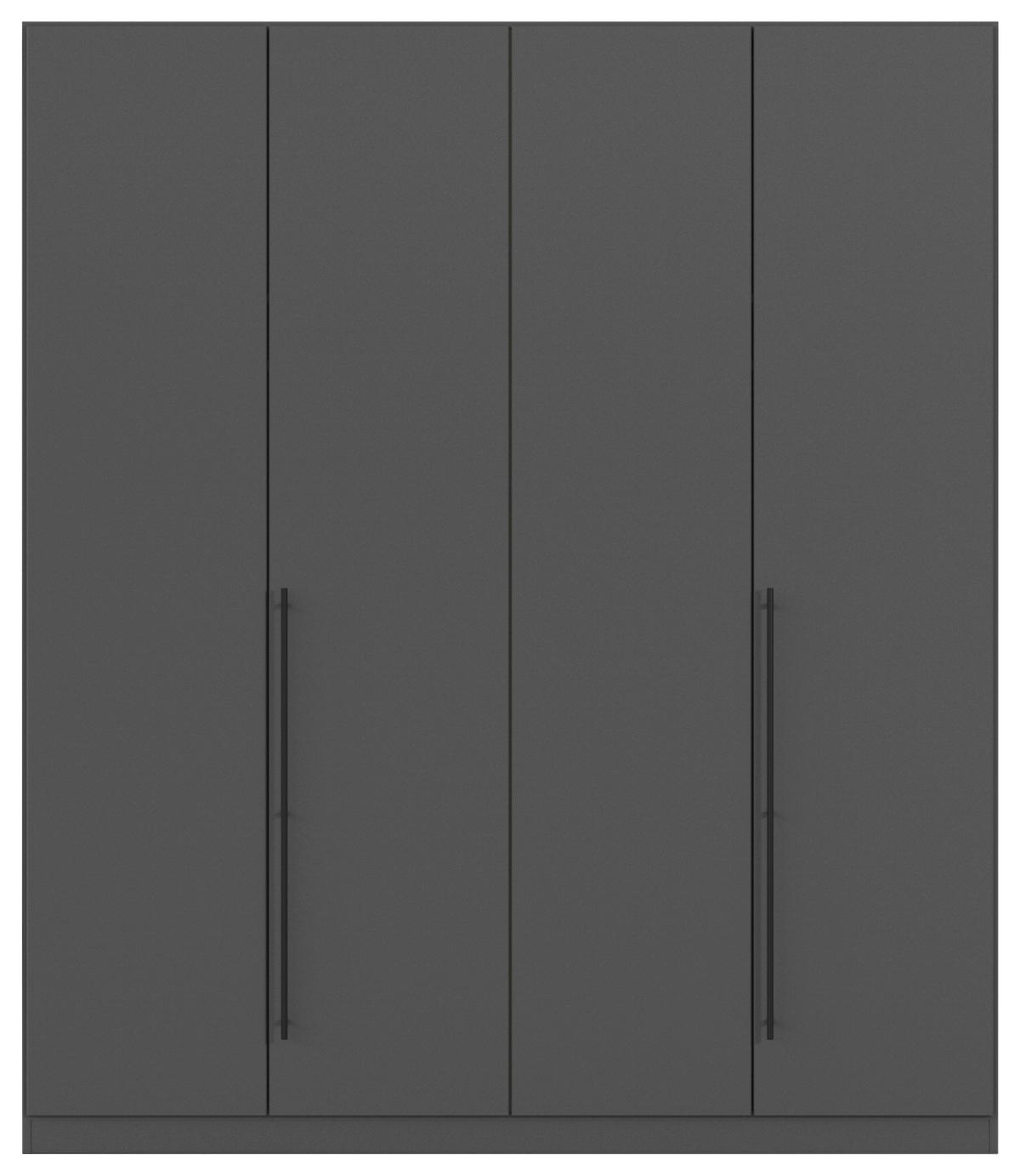 Kleiderschrank Safari B: 181 cm - Grau, KONVENTIONELL, Holzwerkstoff (181/229/54cm)