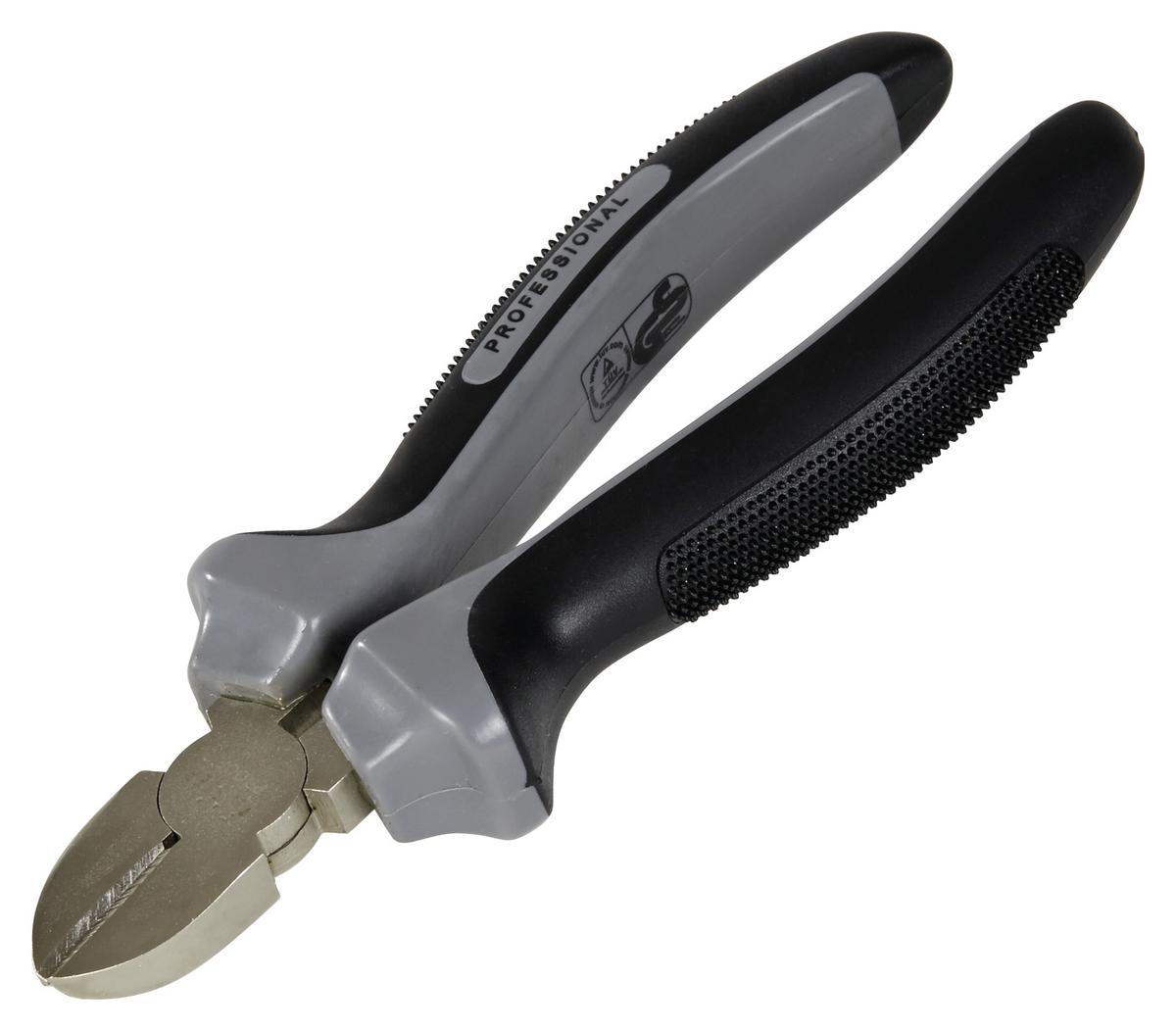 Seitenschneider Fausto 16 cm - Silberfarben/Schwarz, KONVENTIONELL, Metall (16cm)