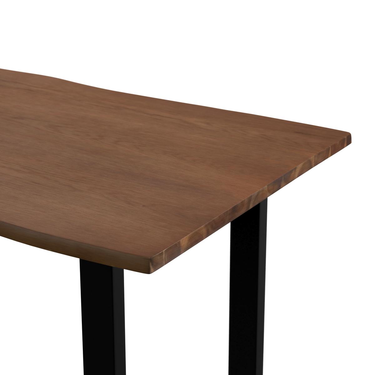Jídelní stůl Dale, š: 180 cm - černá/barvy vlašských ořechů, Moderní, kov/dřevo (180/90/76cm) - Bessagi Home