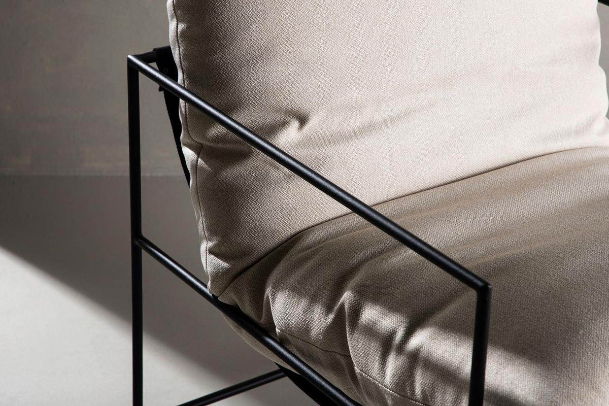 Sessel Sedalia - Weiß, Design, Textil/Metall (68.5/97.5/90cm) - Livetastic