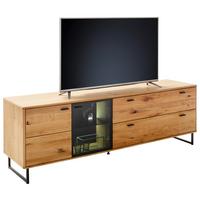 Lowboard Arezzo Wildeiche/Anthrazit B: 209 cm - Wildeiche/Anthrazit, Design, Glas/Holz (209/68/50cm) - MID.YOU