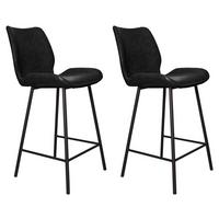 BARHOCKER-SET BARRON - Schwarz, KONVENTIONELL, Kunststoff/Textil (47/99/55cm) - MID.YOU