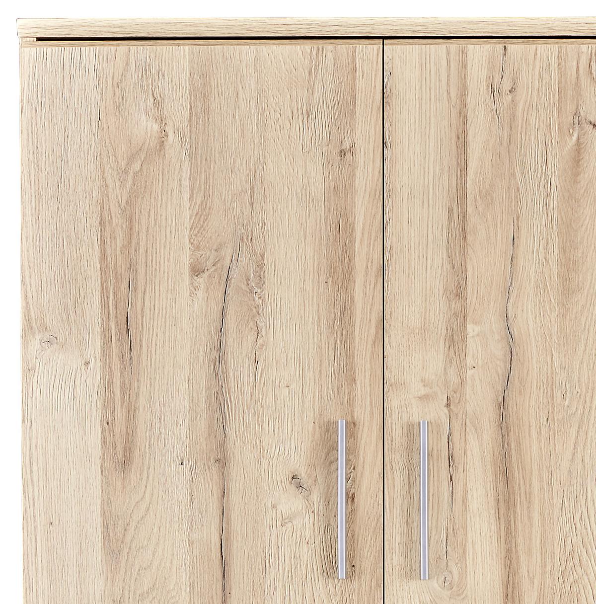 Aktenschrank Mindi Eiche Dekor B 80,5 cm - Eichefarben, MODERN, Holzwerkstoff/Kunststoff (80,5/219,9/34,1cm)