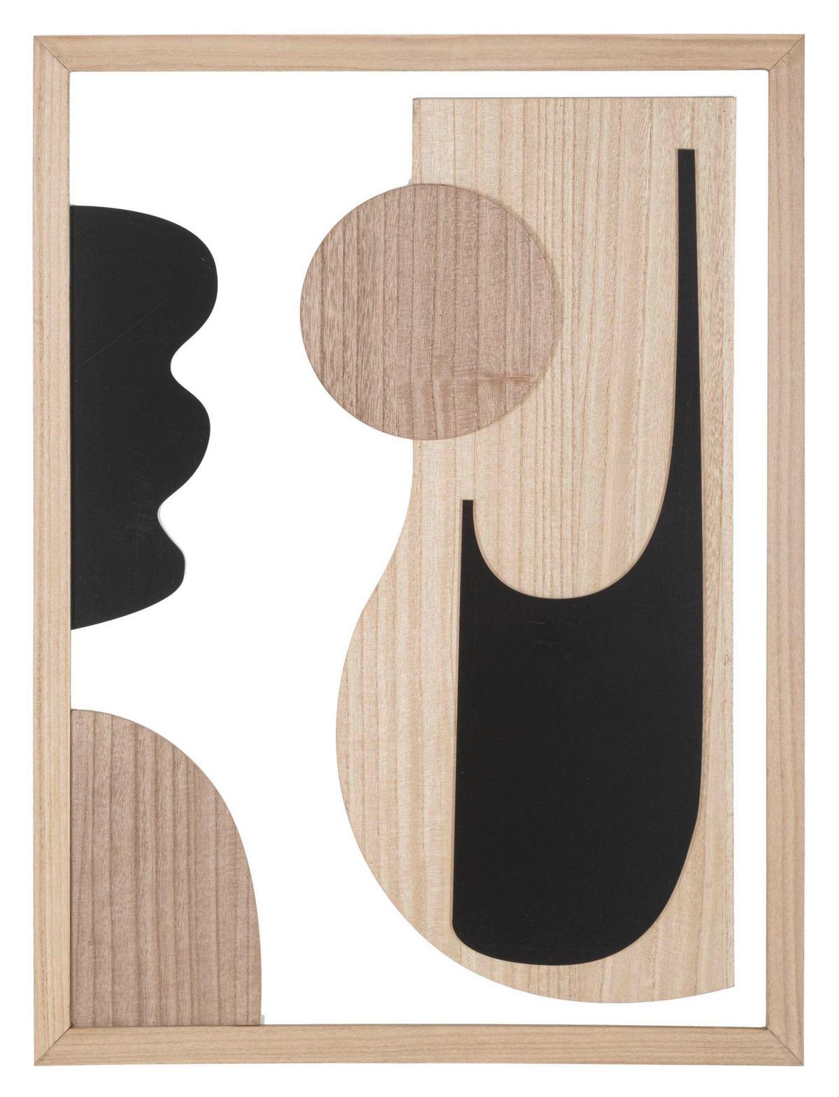 DEKORACE NA ZEĎ ASTRY -B- - bílá/černá, Basics, kompozitní dřevo (60/80/2cm)