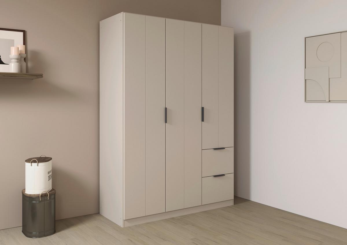 DREHTÜRENSCHRANK Ella Champagner B: 136cm - Champagner, MODERN, Holzwerkstoff (136/197/54cm) - Rauch Möbel