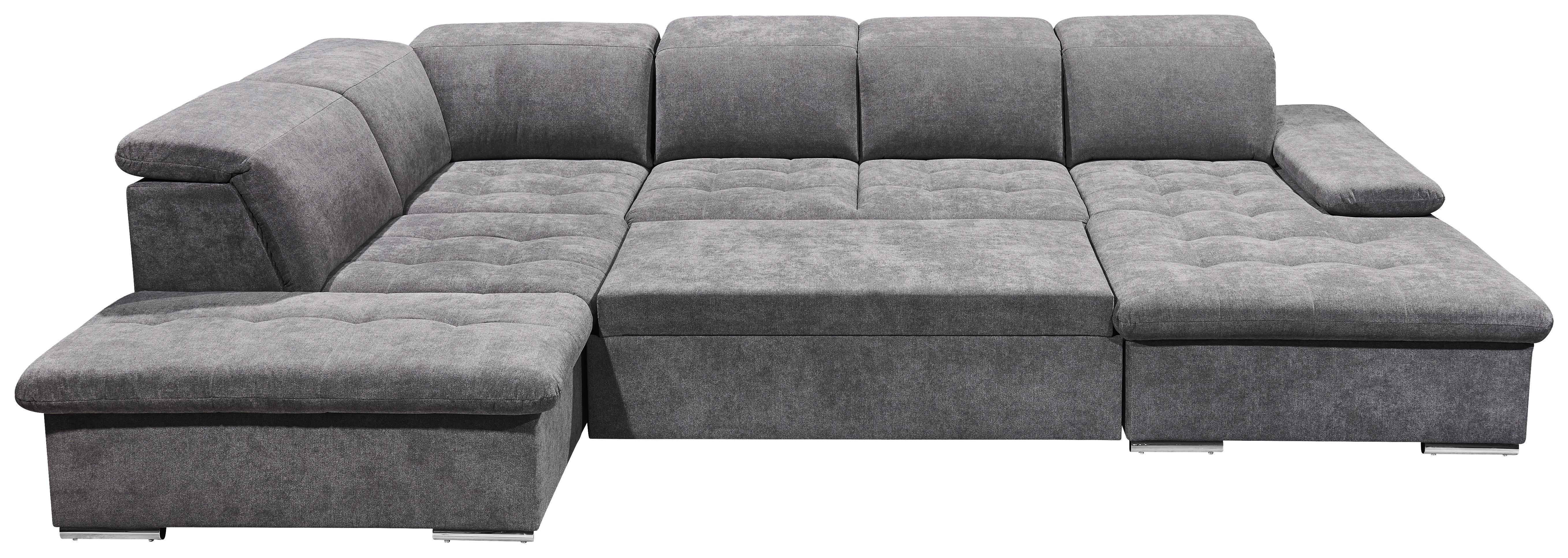 Wohnlandschaft in U-Form mit Schlaffunktion