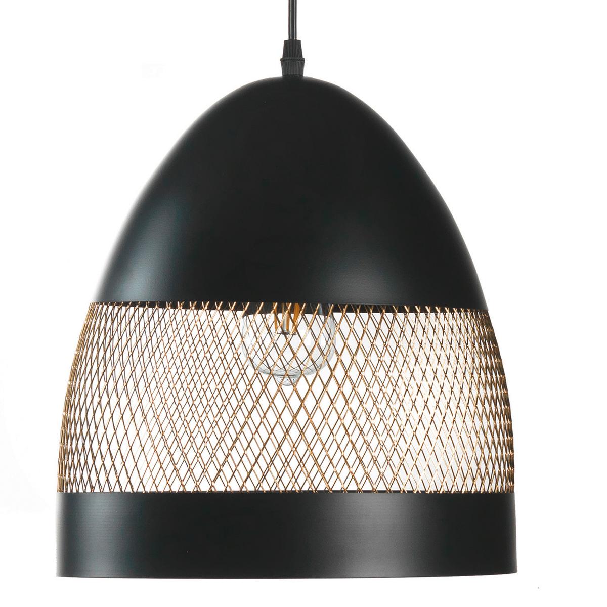 Hängeleuchte 4971/s - Schwarz/Bronzefarben, Design, Metall (30/120cm)