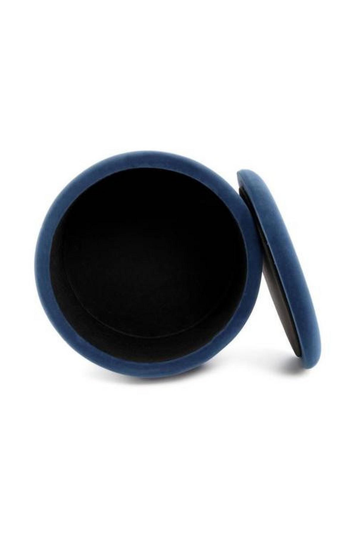 TABURETKA ED - tmavomodrá/strieborná, Basics, kov/kompozitné drevo (37,5/41/37,5cm)