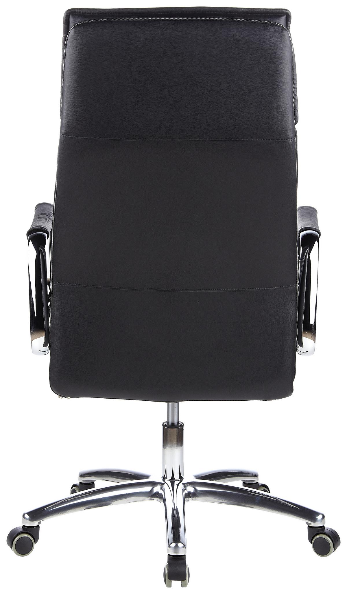 Chefsessel Villa Schwarz Bis 120 Kg - Schwarz, Basics, Leder/Kunststoff (60/130/48cm) - MID.YOU