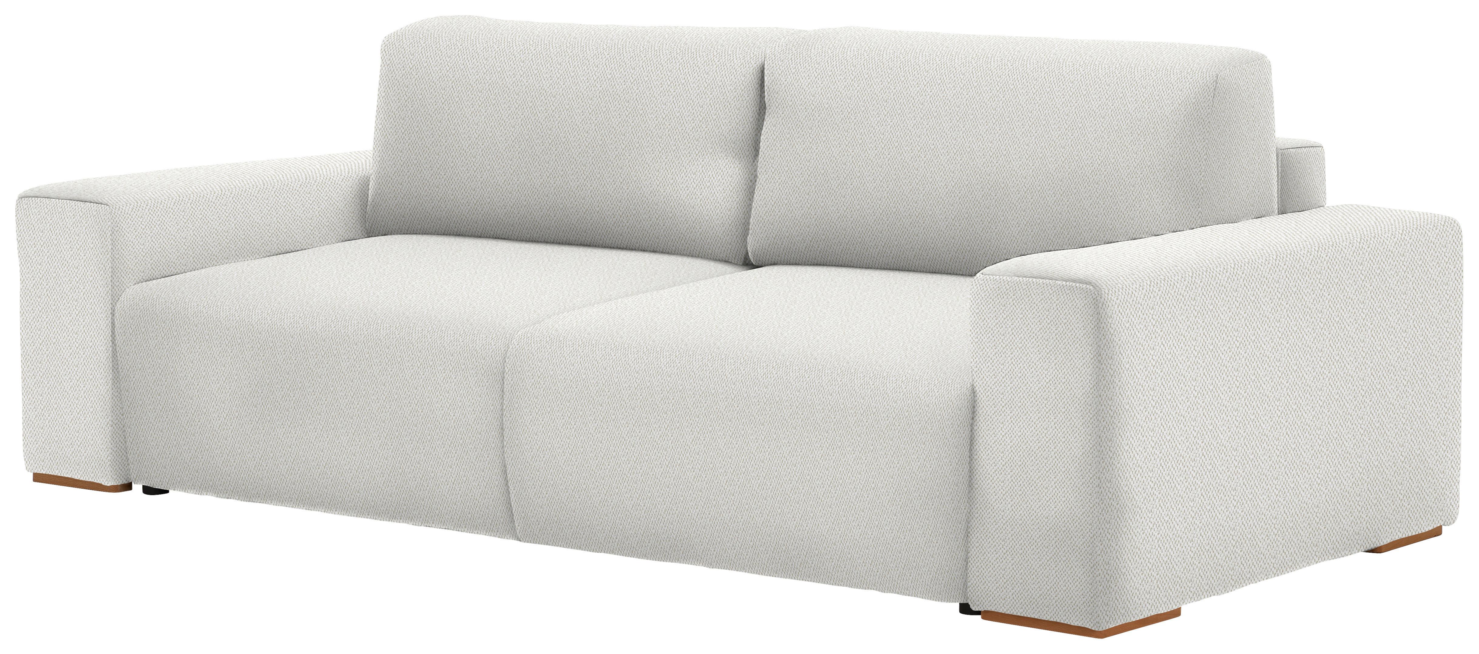 Schlafsofa Vouge Beige Bettkasten, B: 255 Cm - Beige/Buchefarben, KONVENTIONELL, Textil (255/86/123cm) - Livetastic