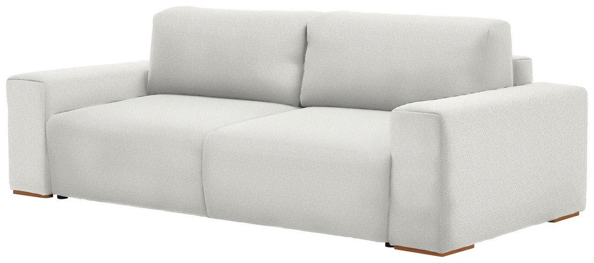 Schlafsofa Vouge Beige Bettkasten, B: 255 Cm - Beige/Buchefarben, KONVENTIONELL, Textil (255/86/123cm) - Livetastic