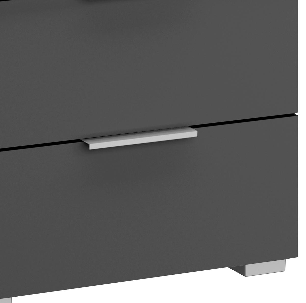 Nachtkästchen Alabama, Grau B: 40 Cm - Alufarben/Grau, MODERN, Holzwerkstoff (40/42/42cm) - Rauch Möbel