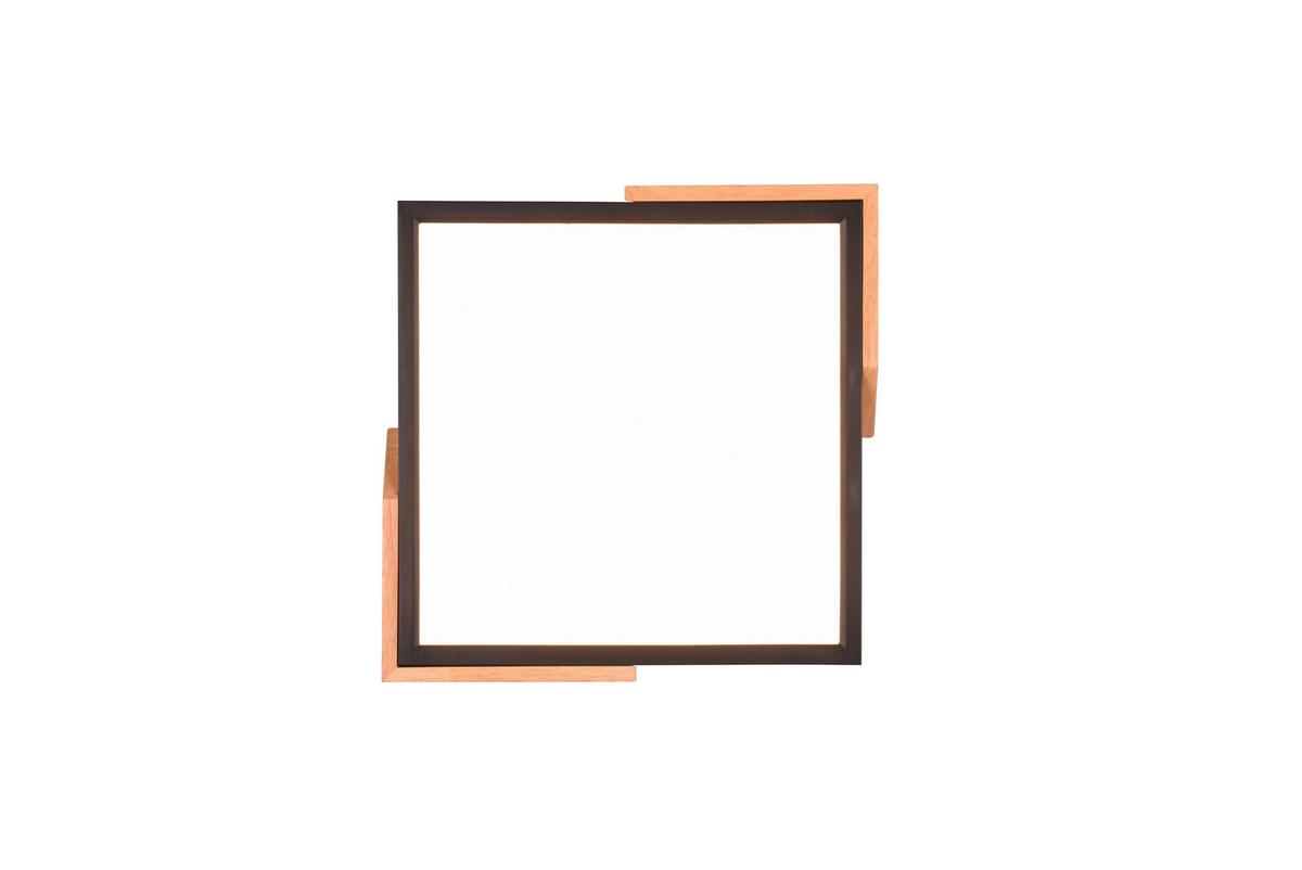 Led-deckenleuchte R67191132 Meta - Schwarz, Natur, Holz/Kunststoff (31,5/31,5/3,5cm)