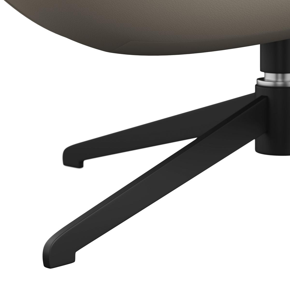 Relaxační křeslo ANDREA, béžová, s taburetem - černá/béžová, Moderní, kov/dřevo (82/105/80cm) - Bessagi Home