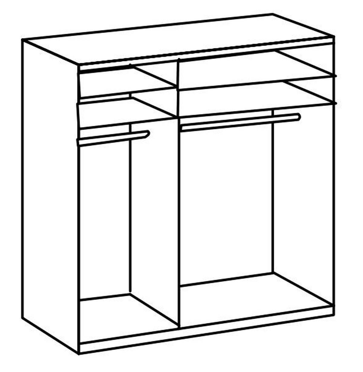 Drehtürenschrank B: 150 cm Level, Eiche Dekor - Eichefarben, MODERN, Holzwerkstoff (150/236/58cm) - MID.YOU