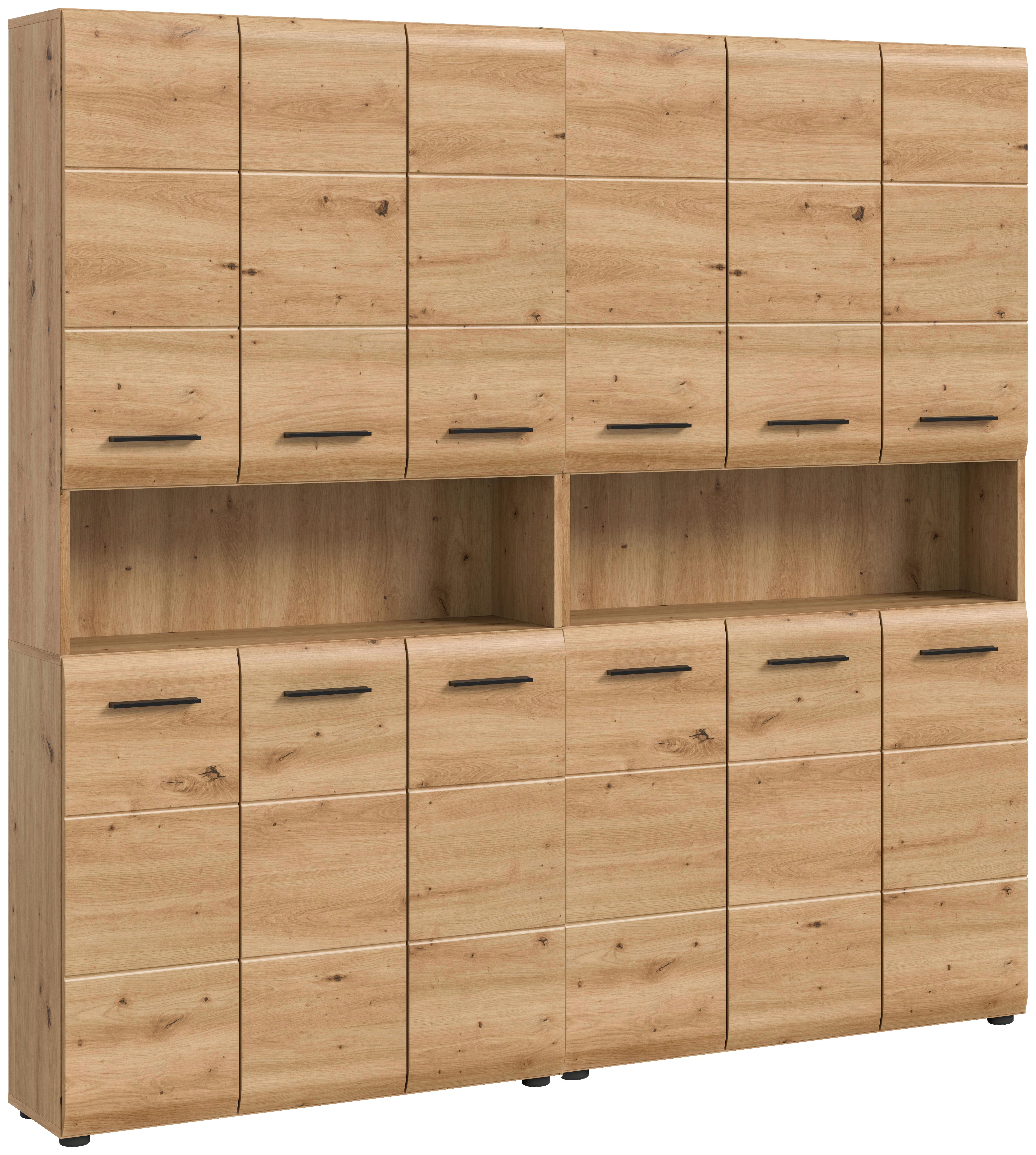 Hochschrank Ice Eiche Artisan Dekor B: 180cm