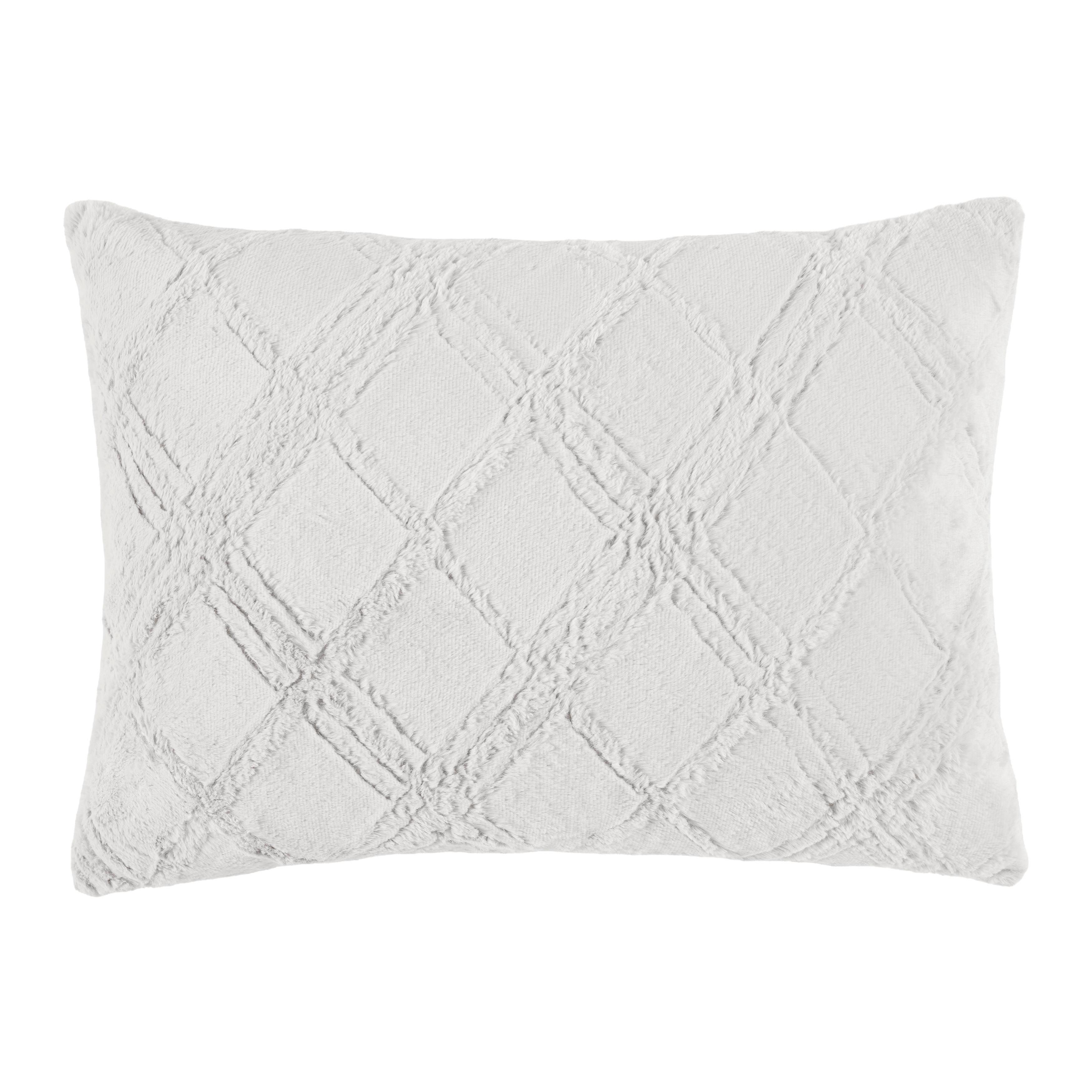 DEKORAČNÝ VANKÚŠ CROSS - sivobéžová, textil (50/70cm) - Mömax
