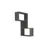 Wandboard Part Regal - Anthrazit, Design, Holzwerkstoff (67/82/47cm) - Livetastic