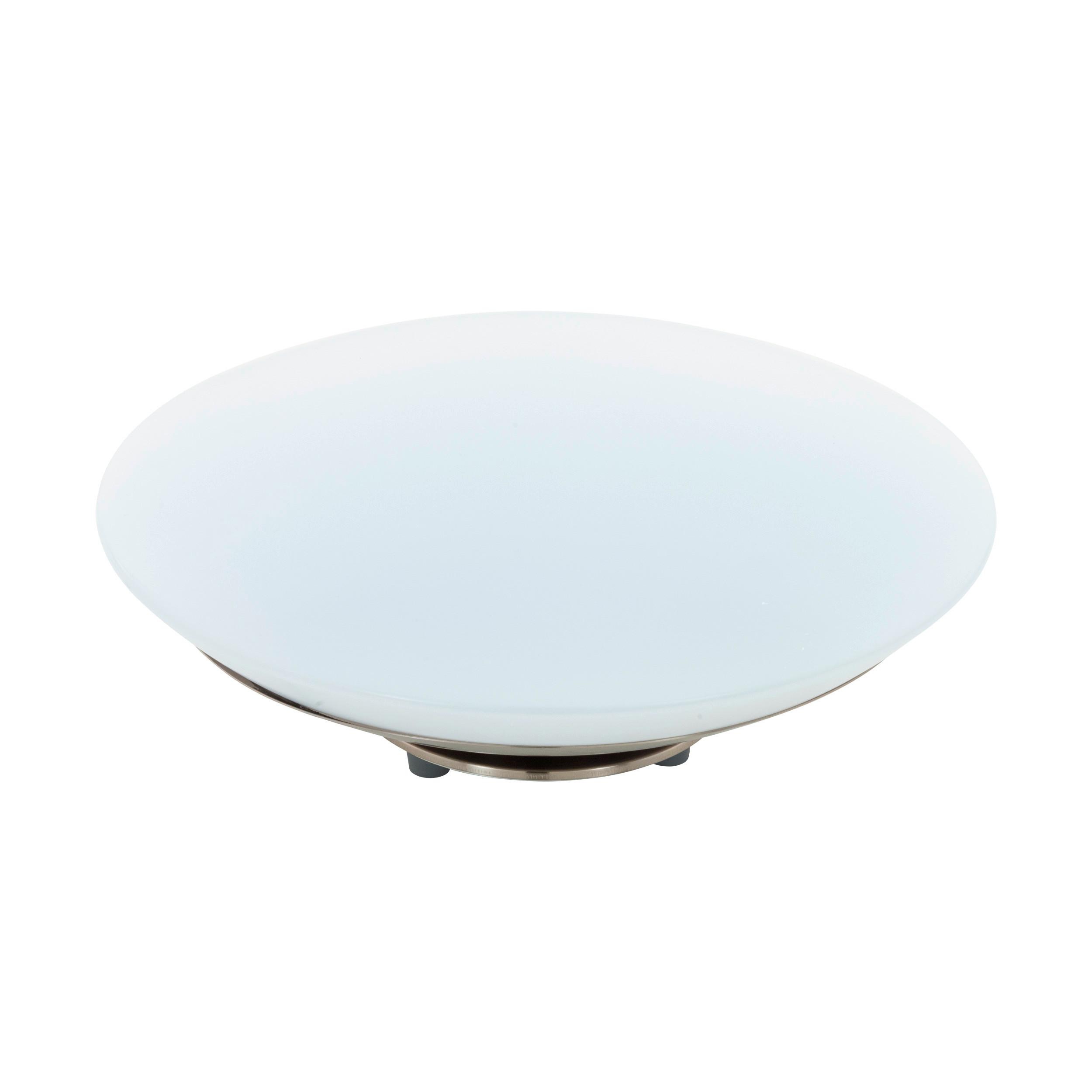 LED-Tischlampe Frattina Weiß/Nickelfarben Farbwechsler