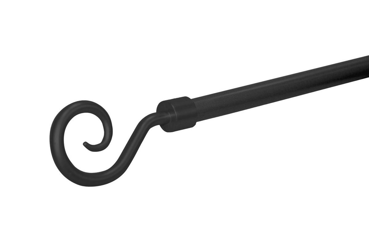 Sada tyčí na závesy Black night, 130-240cm - čierna, kov/plast (130-240cm) - Based