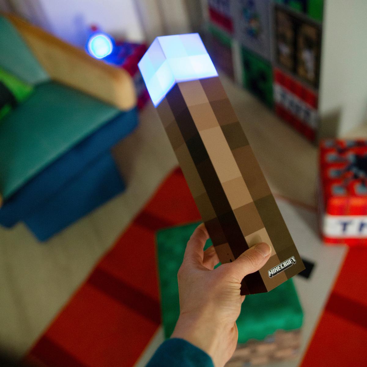 Nachttischleuchte Minecraft Fackel - Braun, Kunststoff (5,6/28/5,6cm)