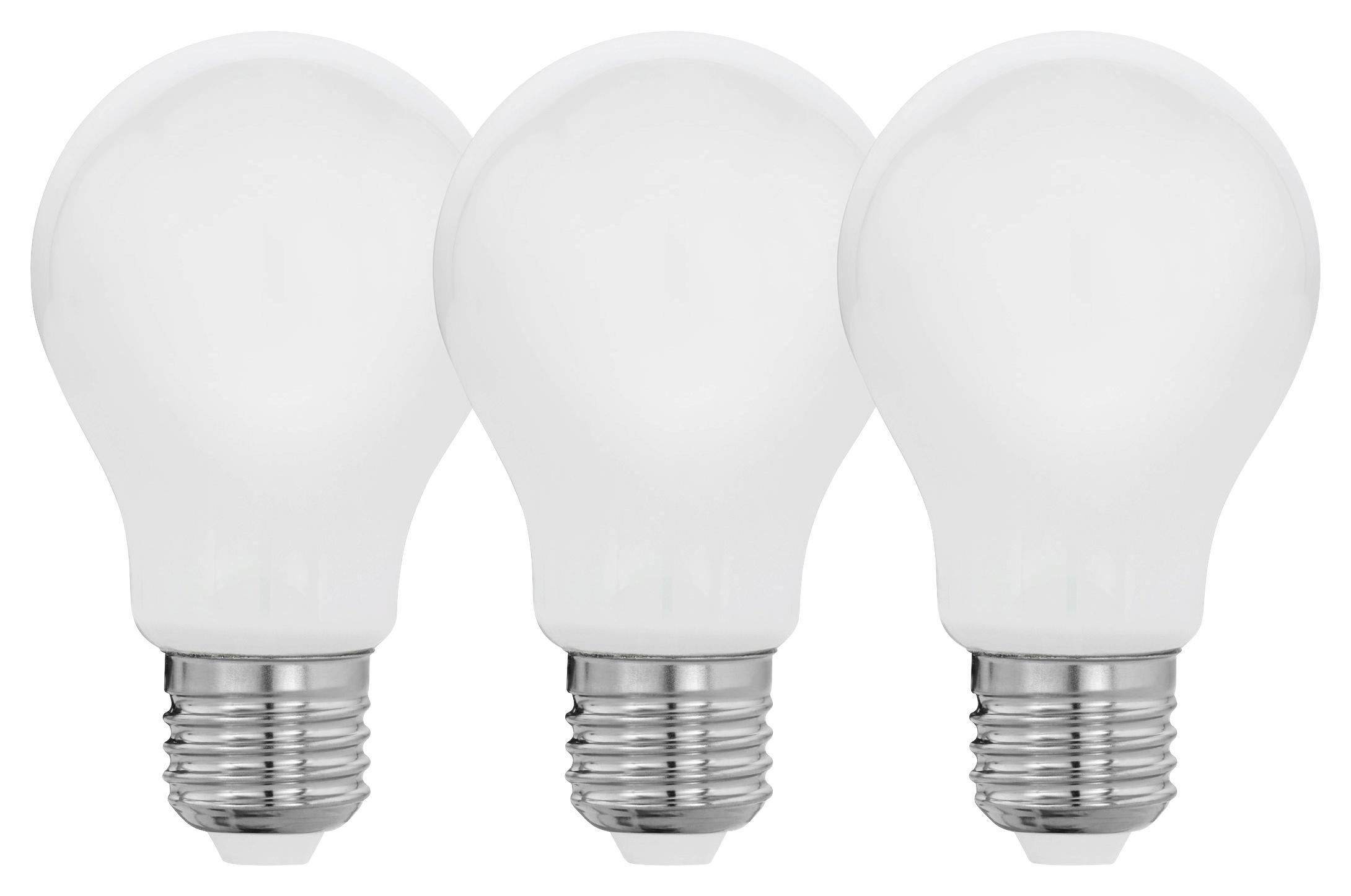 LED-Leuchtmittel 3er Pack E27, 806lm - Weiß, MODERN, Kunststoff (6/10,5cm)