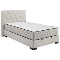 Boxbett Mit Bettkasten 120x200 Nagol - Beige/Schwarz, MODERN, Holzwerkstoff/Textil (120/200cm) - MID.YOU