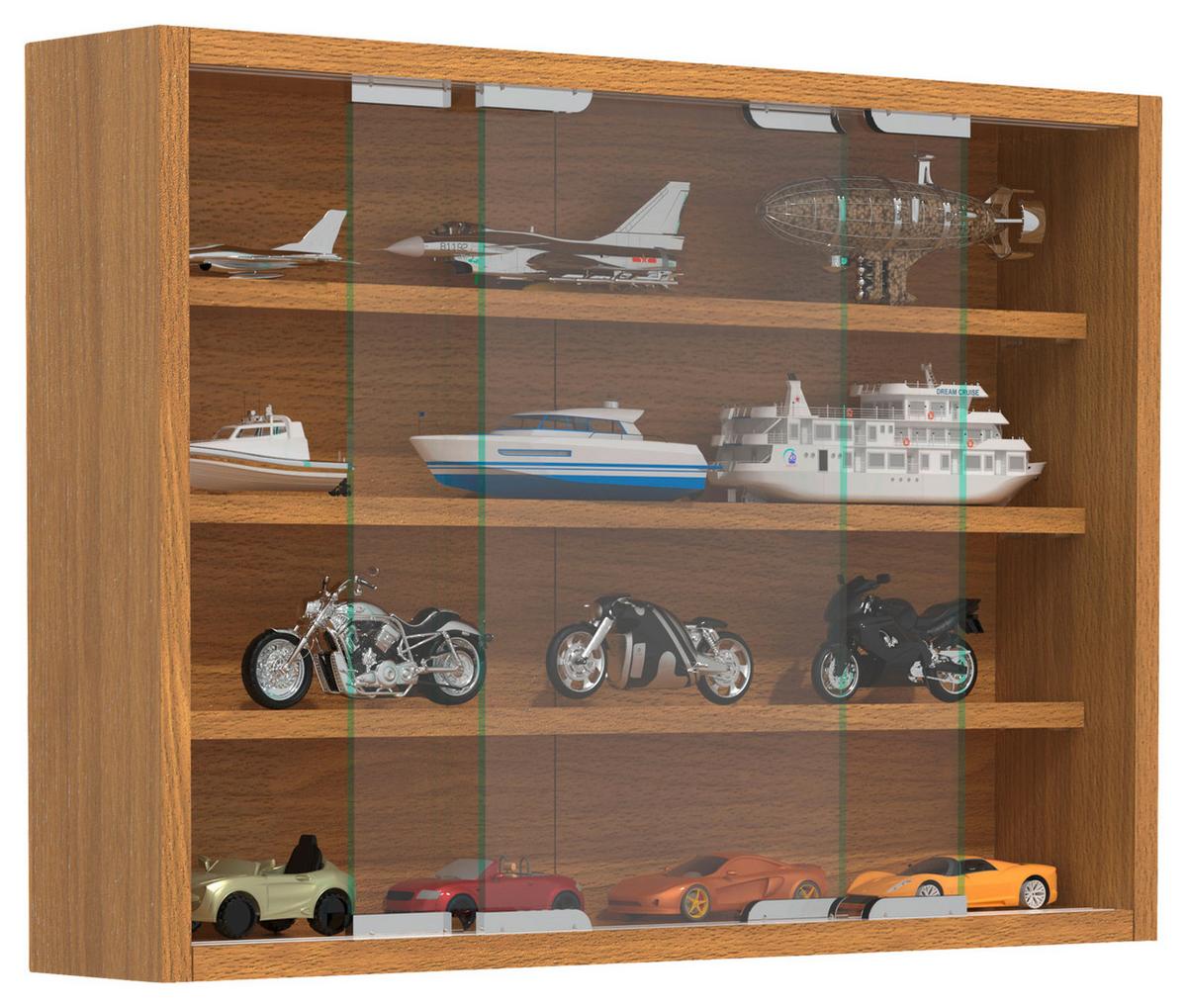 Hängevitrine Agisa M B: 57 Cm Buchefarben - Buchefarben, MODERN, Glas/Holzwerkstoff (57/40/10cm) - MID.YOU