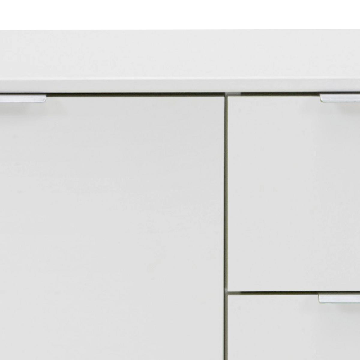 Kommode 81 Cm Nadja, Weiß - Silberfarben, KONVENTIONELL, Holzwerkstoff (81/83/41cm) - MID.YOU