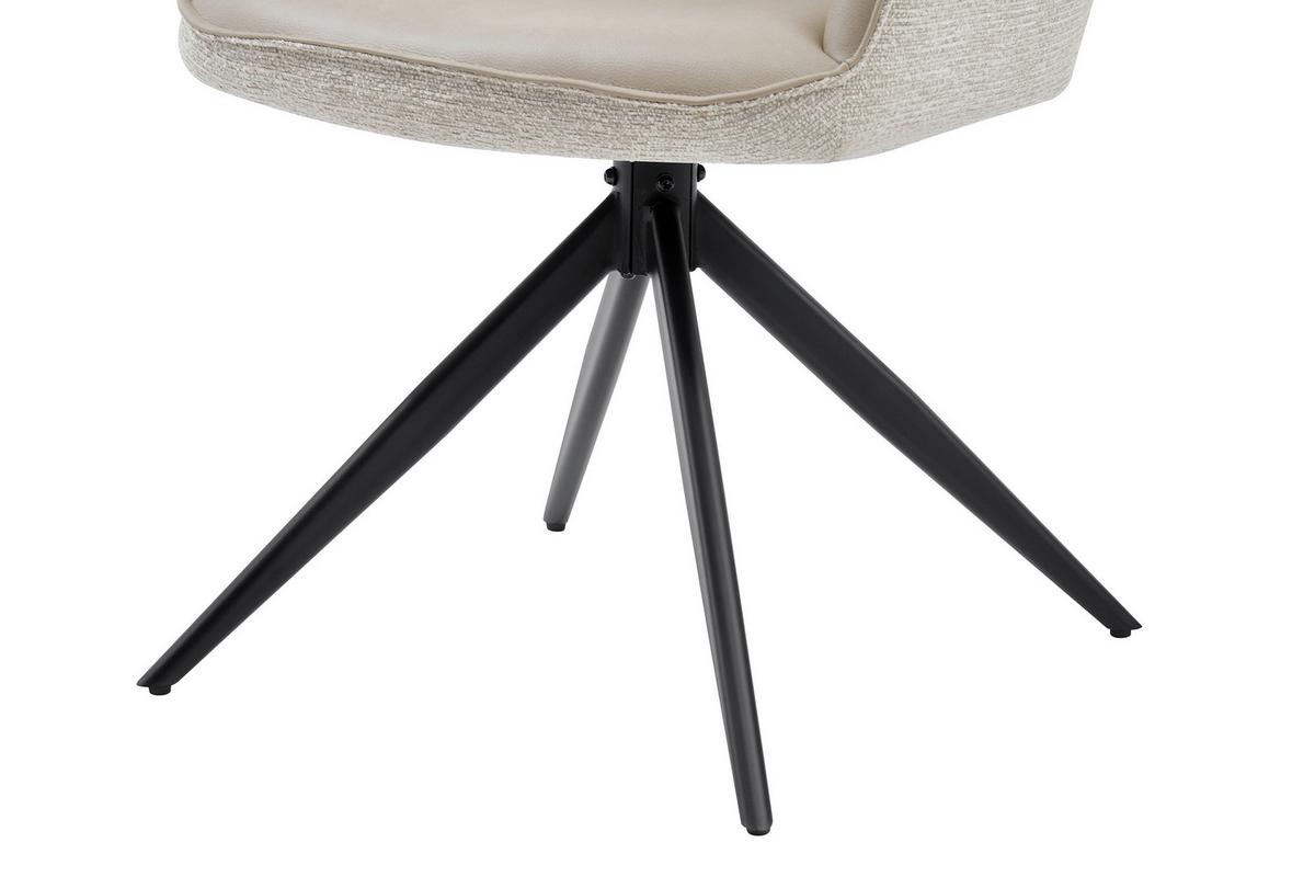 Armlehnstuhl Ion Schwarz/Taupe B: 58 cm - Taupe/Schwarz, MODERN, Holz/Textil (58/87/61,5cm) - Livetastic