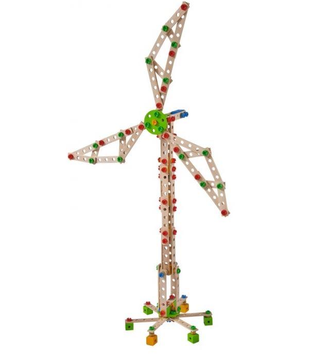 Bausteine Windrad 300-tlg. Ab 6 Jahren Aus Buche - Multicolor, Basics, Holz/Kunststoff (10/30/39cm)