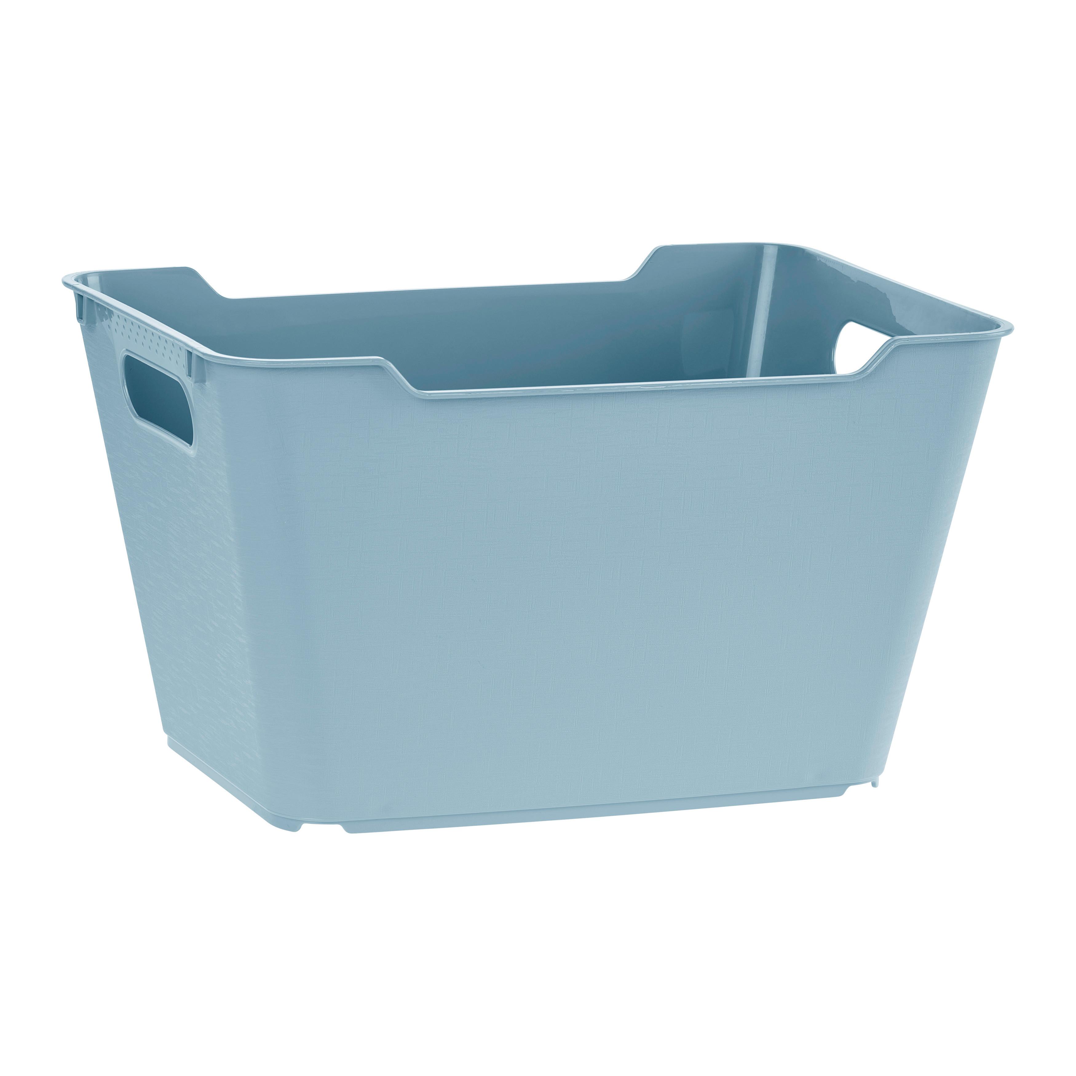 KOŠÍK NA DROBNOSTI LOTTA -L- CA. 12L -EXT- - modrá, Moderní, plast (35,5/23,5/20cm)