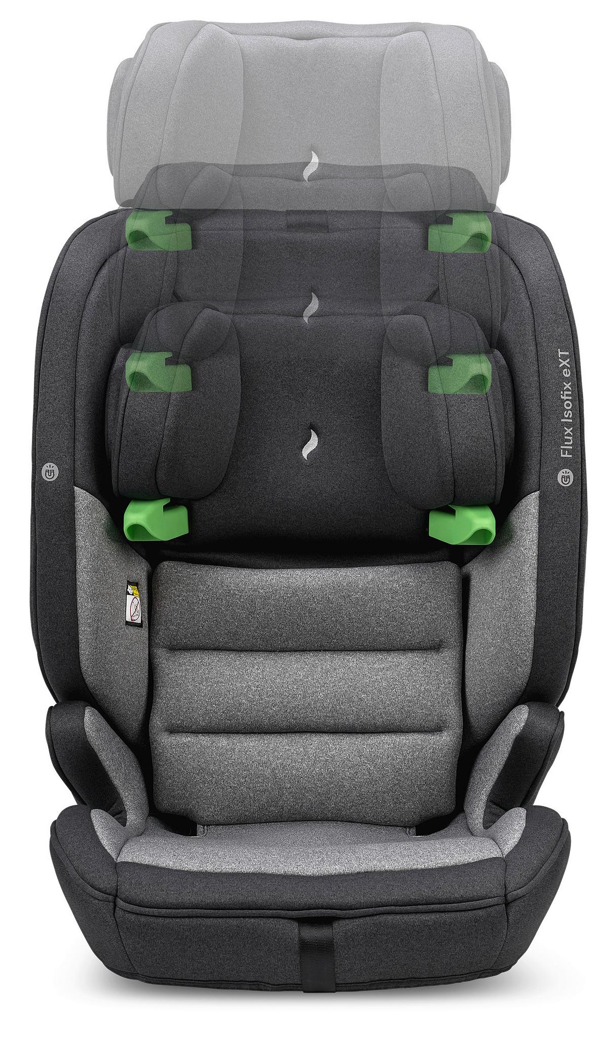 Kinderautositz 102-305-252 Flux Isofix Ext - Schwarz/Grau, Basics, Kunststoff/Textil (44/61.5/47cm) - Osann