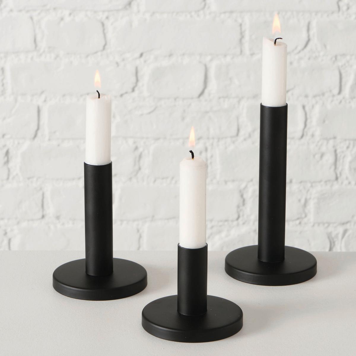 STOJAN NA SVÍČKY - SADA MALKO I PAZ- - černá, Basics, kov - Modern Living