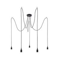 Hängeleuchte H: ca. 200 cm 5-Flammig - Schwarz, Basics, Metall (15/15/200cm) - Paulmann