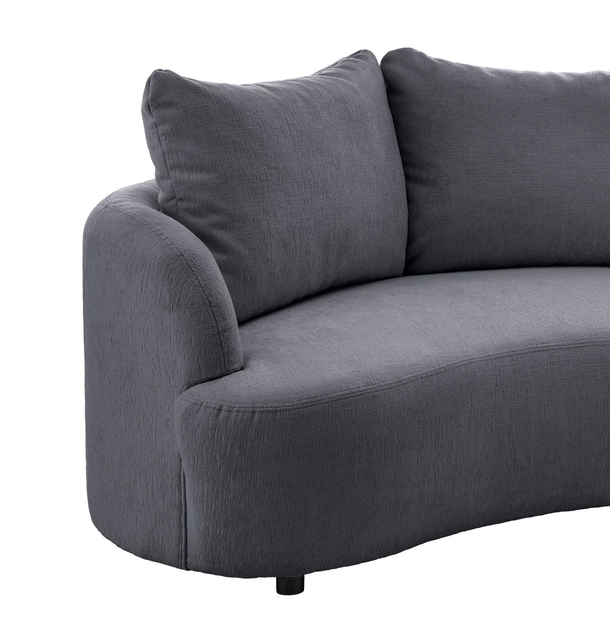 Ecksofa Doppo, Anthrazit S: 139x250 cm - Anthrazit/Schwarz, MODERN, Textil (139/250cm) - Livetastic