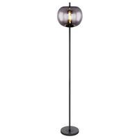 Stehlampe Schwarz/grau Mit Rauchglas Modern - Schwarz/Grau, Design, Glas/Metall (30/160cm) - Globo