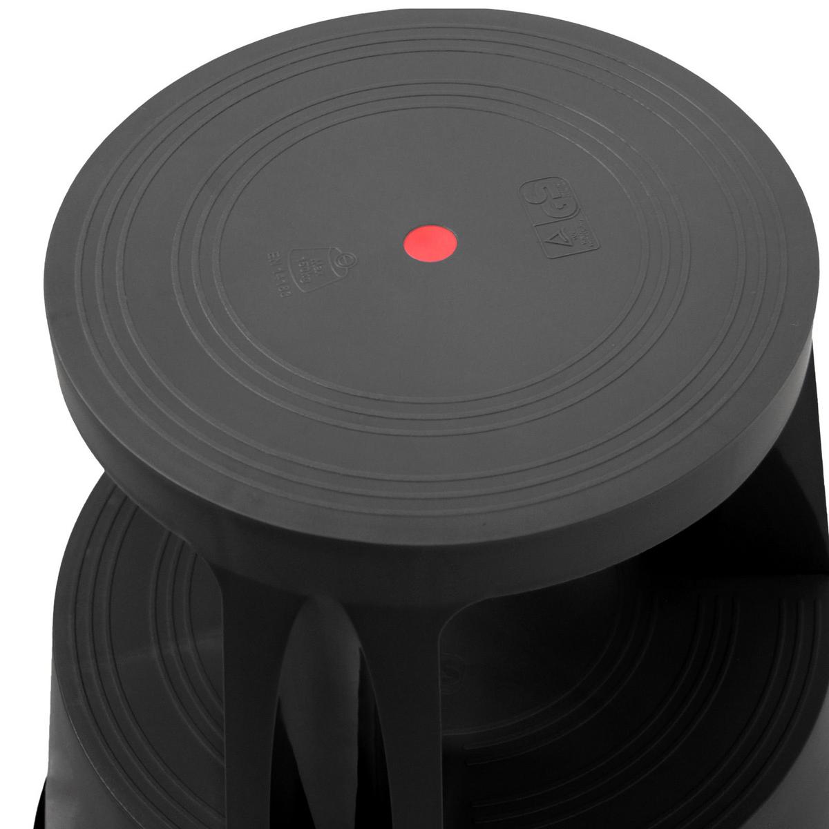 Tritthocker Tio-M I Schwarz - Schwarz, MODERN, Kunststoff (48/43/48cm) - MID.YOU