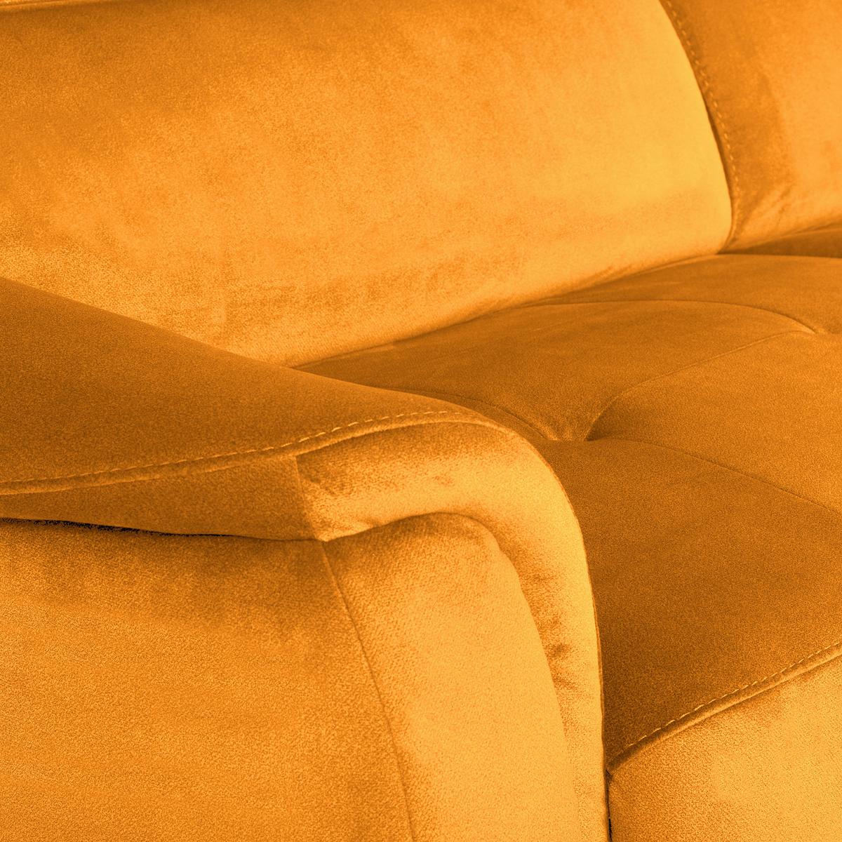 Schlafsofa Pafos Gelb B: 203 cm - Chromfarben/Gelb, Design, Textil (203/77-98/103cm) - MID.YOU