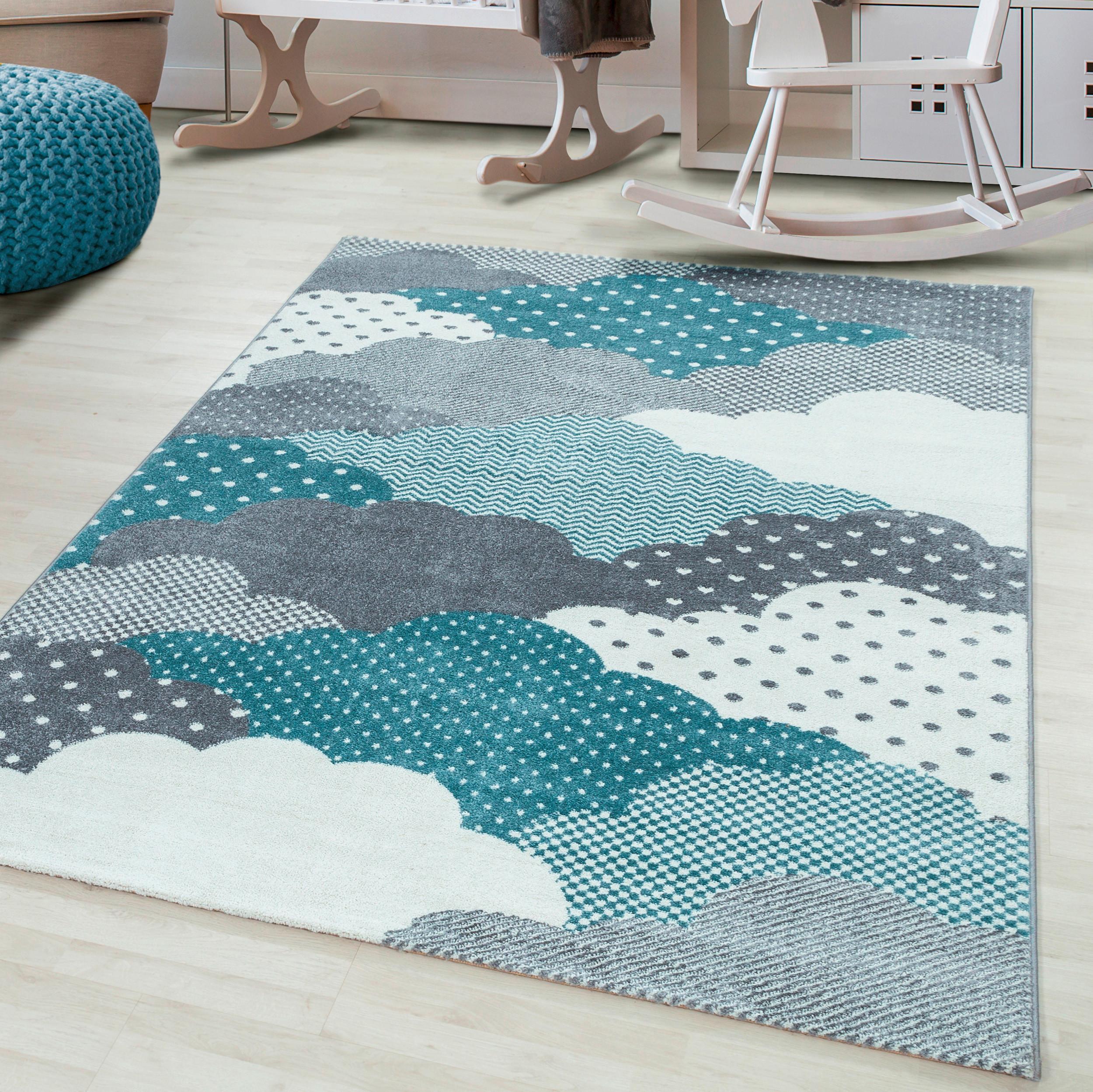 Dětský koberec OBLAKA 200x290cm - modrá, Trend, textil (200/290cm) - Ben'n'jen