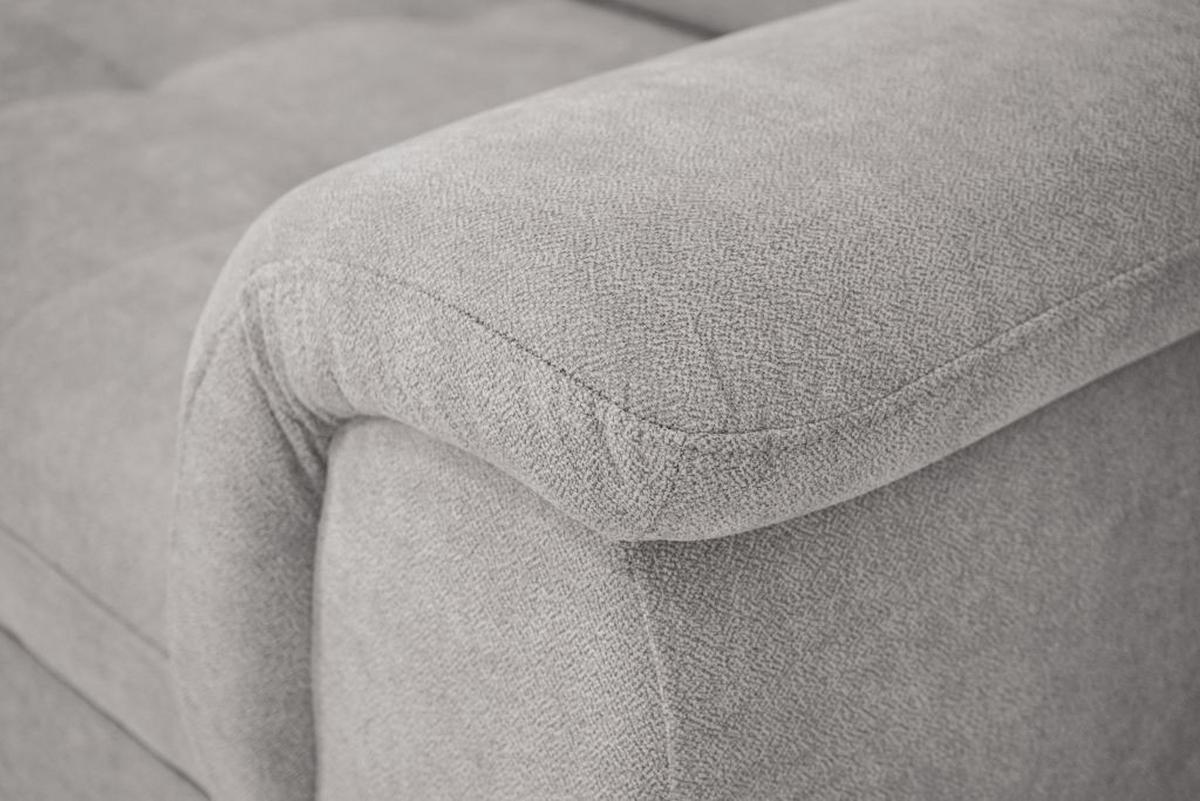 Rohová sedačka FALCO, levá, stříbrná žinylka,2x op.hlavy - barvy stříbra/černá, Konvenční, dřevo/kompozitní dřevo (183/251cm) - Ondega